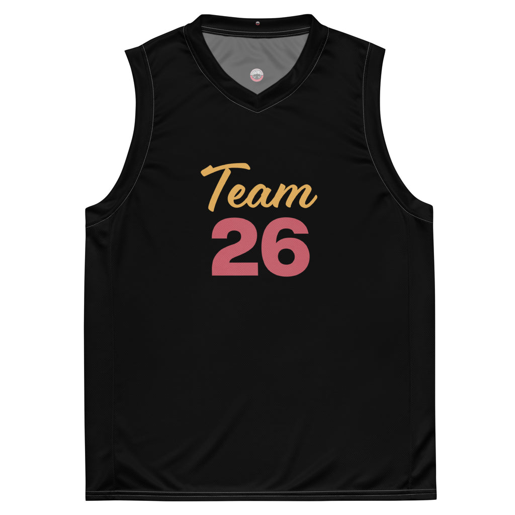 Unisex "Team 26" Recycled Fabric Basketball Jersey - THE CORNBREAD KITCHEN SHOP
