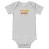 Baby "Future Baker" Stitched Short Sleeve One Piece - THE CORNBREAD KITCHEN SHOP