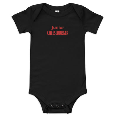 "Junior Cheeseburger" Stitched Short Sleeved One Piece - THE CORNBREAD KITCHEN SHOP