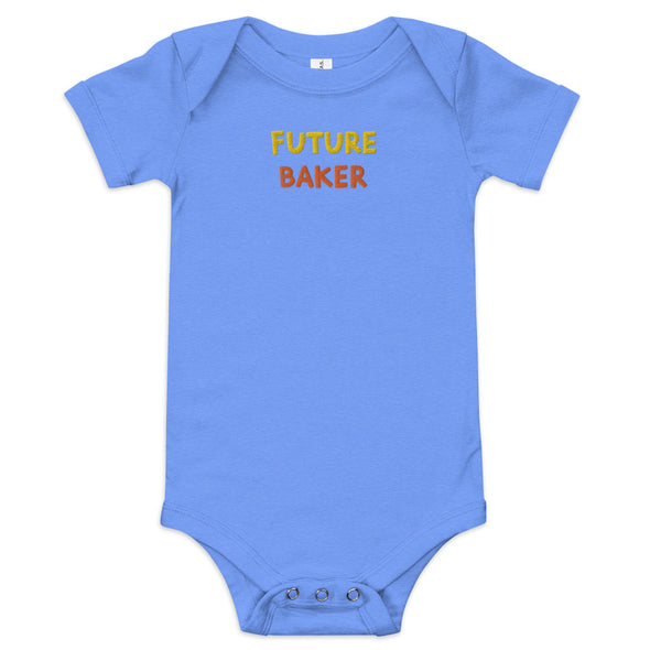 Baby "Future Baker" Stitched Short Sleeve One Piece - THE CORNBREAD KITCHEN SHOP