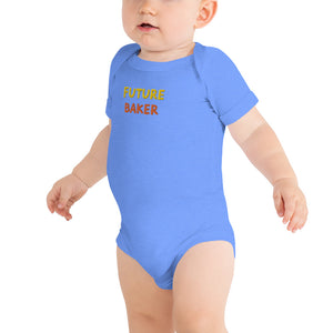 Baby "Future Baker" Stitched Short Sleeve One Piece - THE CORNBREAD KITCHEN SHOP