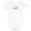 Baby "Future Baker" Stitched Short Sleeve One Piece - THE CORNBREAD KITCHEN SHOP