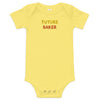 Baby "Future Baker" Stitched Short Sleeve One Piece - THE CORNBREAD KITCHEN SHOP