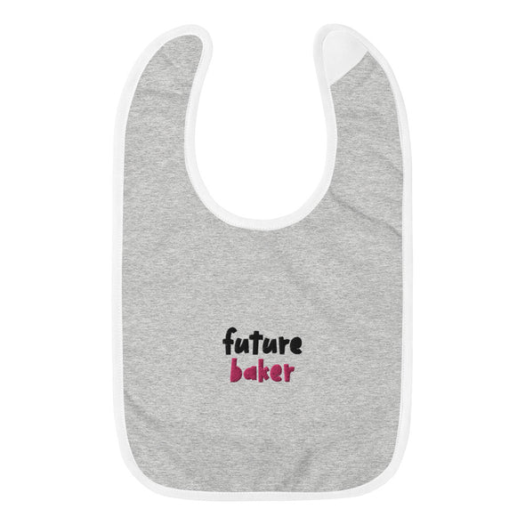 "Future Baker" Stitched Baby Bib - THE CORNBREAD KITCHEN SHOP