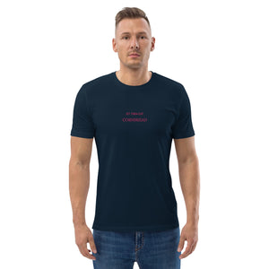 Unisex "Let Them Eat Cornbread" Stitched Organic Cotton T-Shirt - THE CORNBREAD KITCHEN SHOP