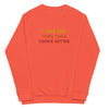 Unisex "Cookie Butter" Stitched Organic Raglan Sweatshirt - THE CORNBREAD KITCHEN SHOP