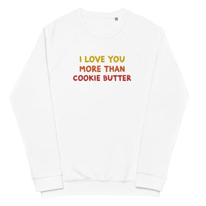 Unisex "Cookie Butter" Stitched Organic Raglan Sweatshirt - THE CORNBREAD KITCHEN SHOP