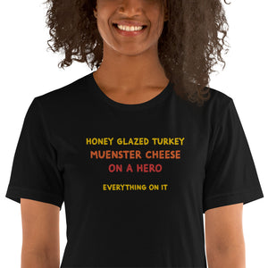 Unisex "Turkey & Cheese" Stitched Staple T-Shirt - THE CORNBREAD KITCHEN SHOP